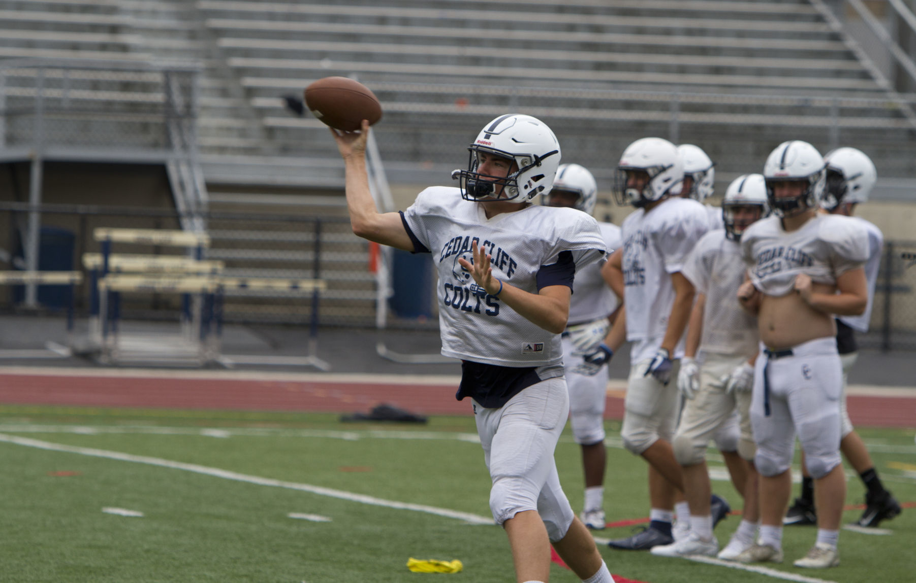 Cedar Cliff football practice